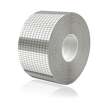 FEELING MALL Waterproof Super Strong Aluminum Foil Butyl Tape Self Adhesive Repairs Leaks Cracks in Pools Pipes Chimney RV Roof Glass Camper Boat Windows Rubber Roof Patching Duct Tape Fireproof