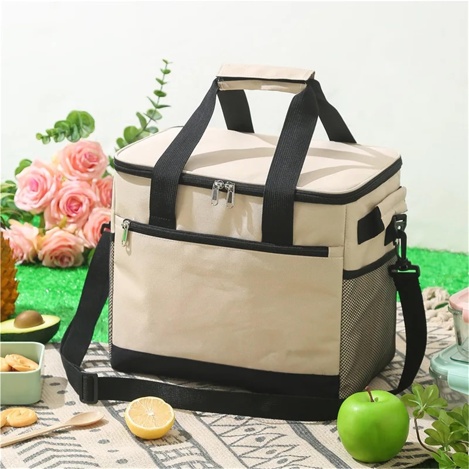 Borsa termica pieghevole di grande capacità, isolata, for picnic, pranzo al sacco, raffreddamento for viaggi all'aperto e campeggio Per Lavoro, Ufficio, Scuola, Picnic, Viaggi