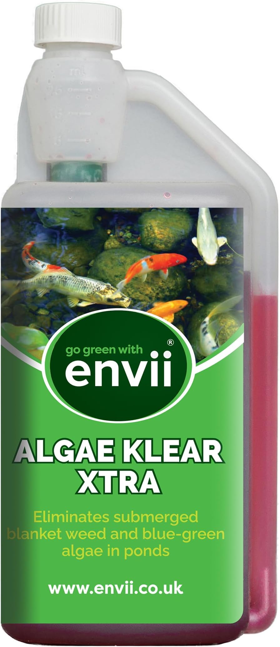 envii Algae Klear Xtra – Blanket Weed Treatment for Ponds, Removes Blanket weed & String Algae Working All Year Round, Safe for all Fish & Plants – 1L Treats 20,000 litres