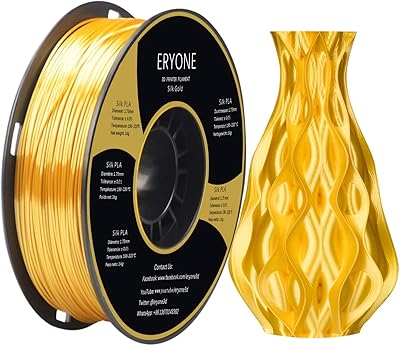 19 - ERYONE Silk PLA Filament for 3D Printer, 1.75mm +/- 0.03mm, 1kg (2.1LBS)/Spool, Silk Glod