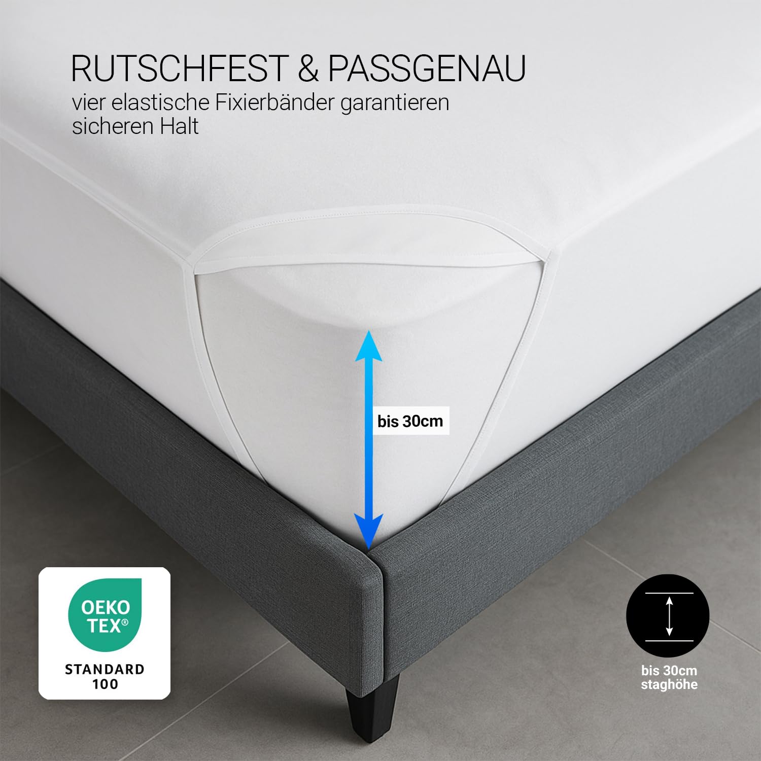 Protège-Matelas 150X200X30 Cm Imperméable Et Respirant - Alèse De Lit Anti-Urine - Housse De