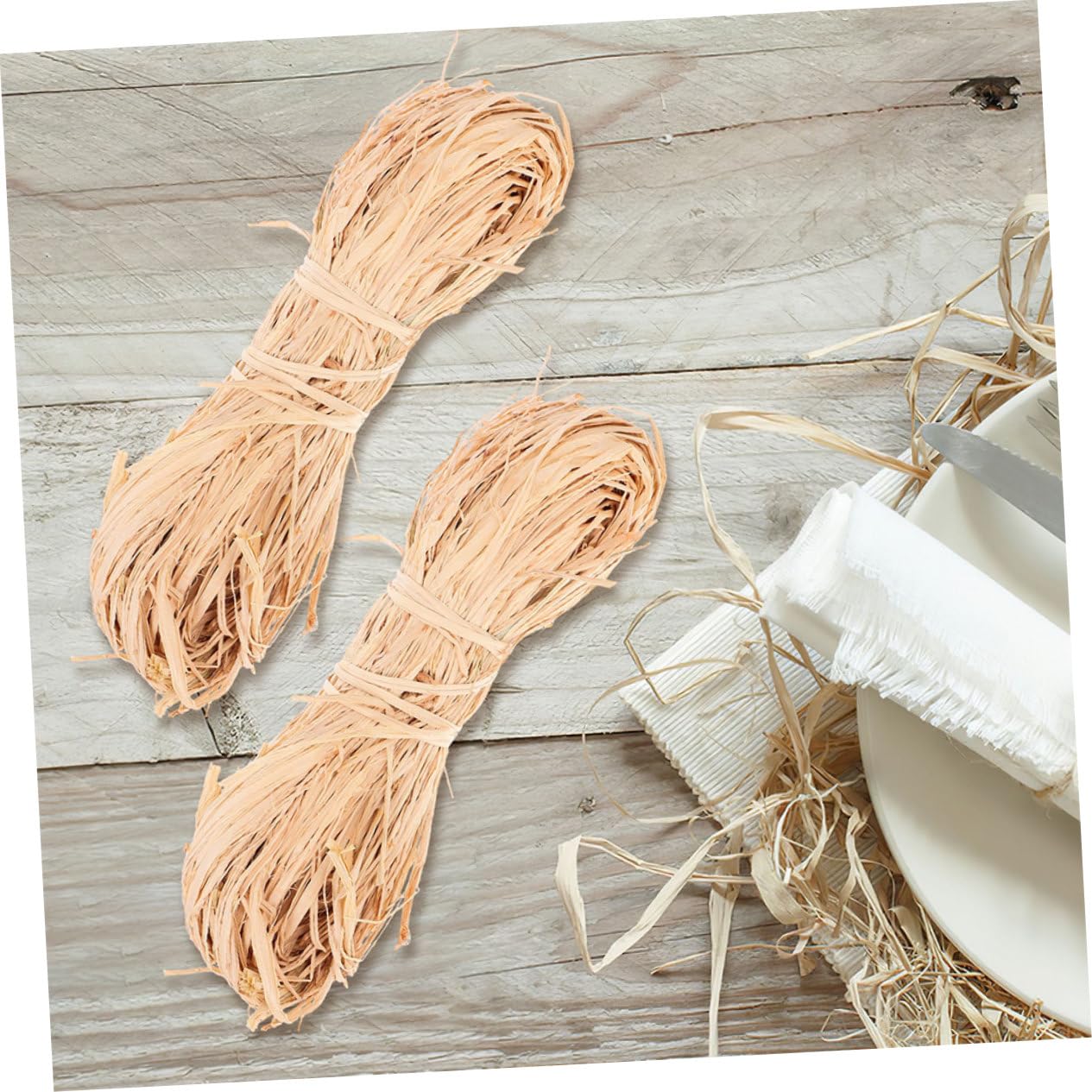 Cuerda de Rafia Natural Khaki para Manualidades, 5 Unidades