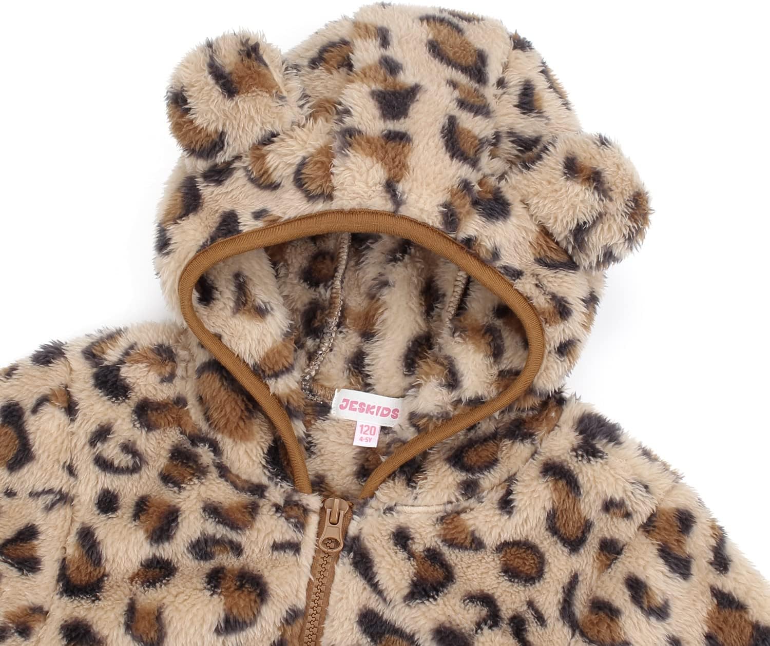 Toddler Girls Boys Fleece Hoody Jacket Zip Up Teddy Coat Warm Winter Outwear - Image 3