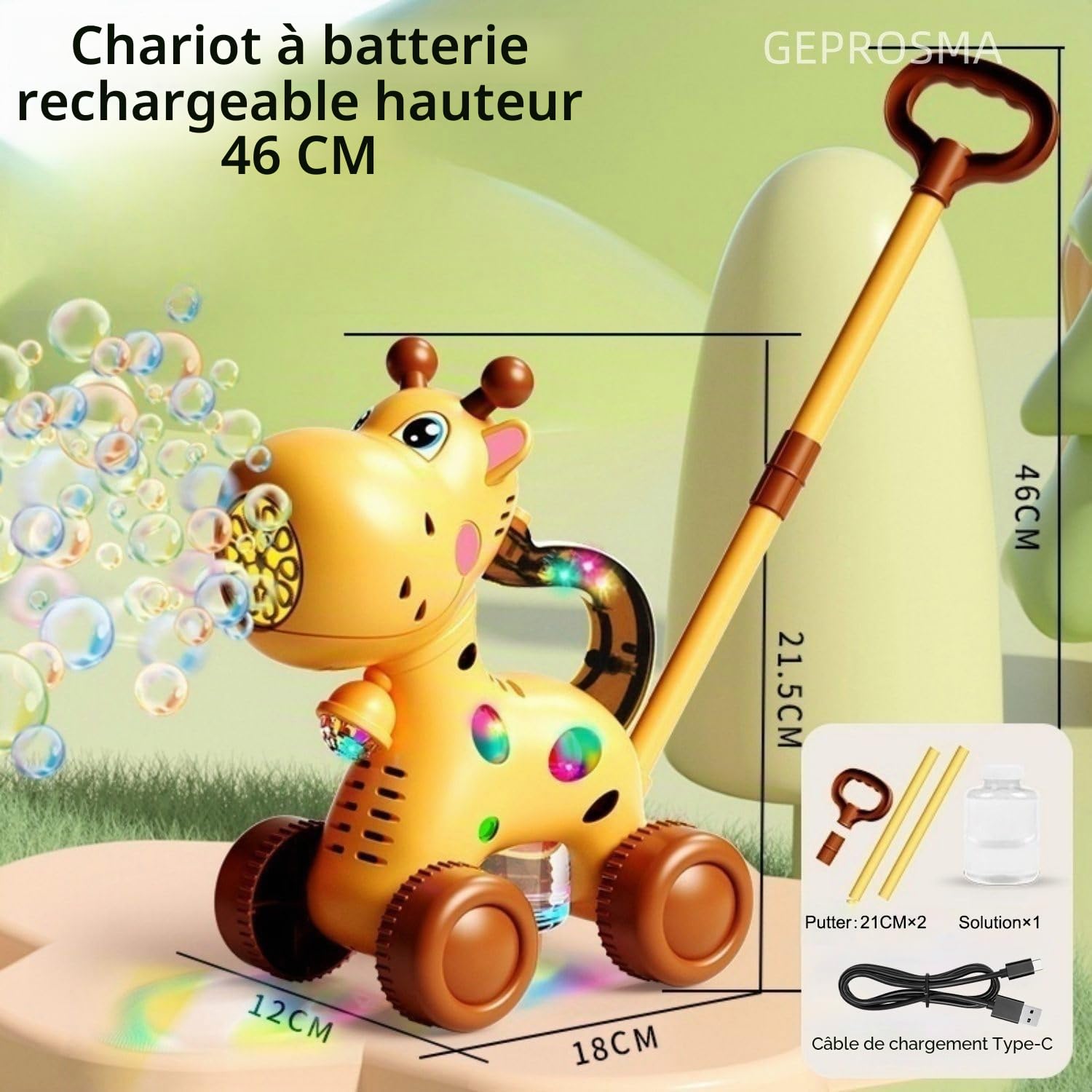 Machine a Bulles pour Enfant,USB C Rechargeable Pistolet a Bulle de Savon Automatique, Produit Tondeuse à Bulles,Jeux Exterieur Jardin Jouet,Fête Cadeaux d'anniversaire