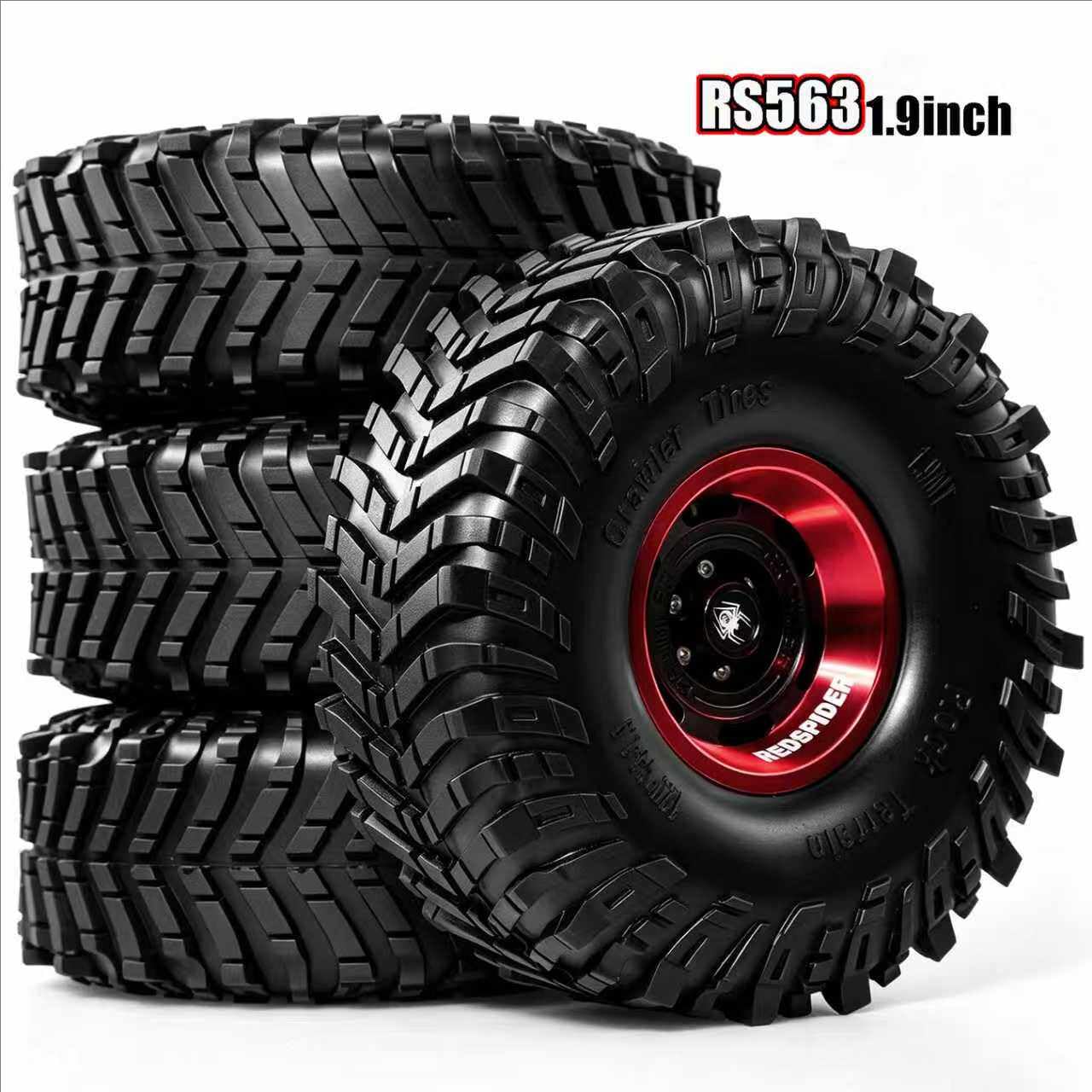 4 szt. 1,9 cala felgi ze stopu aluminium opony koła 120 x 44 mm adapter sześciokątny 12 mm RC części zamienne do 1/10 SCX10 III CJ7 Jeep WLtoys 104026 Bronco Crawler RC Car