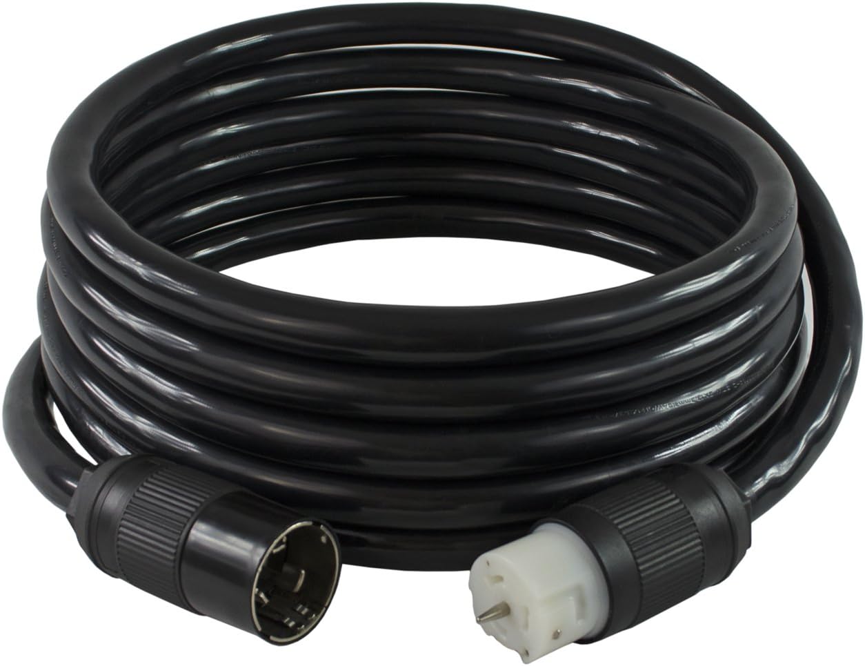 Conntek TE6381-015 15-Foot Temporary Power Cord, 50-Amp 125/250-Volt, Locking Male Plug to CS6364 Locking Connector