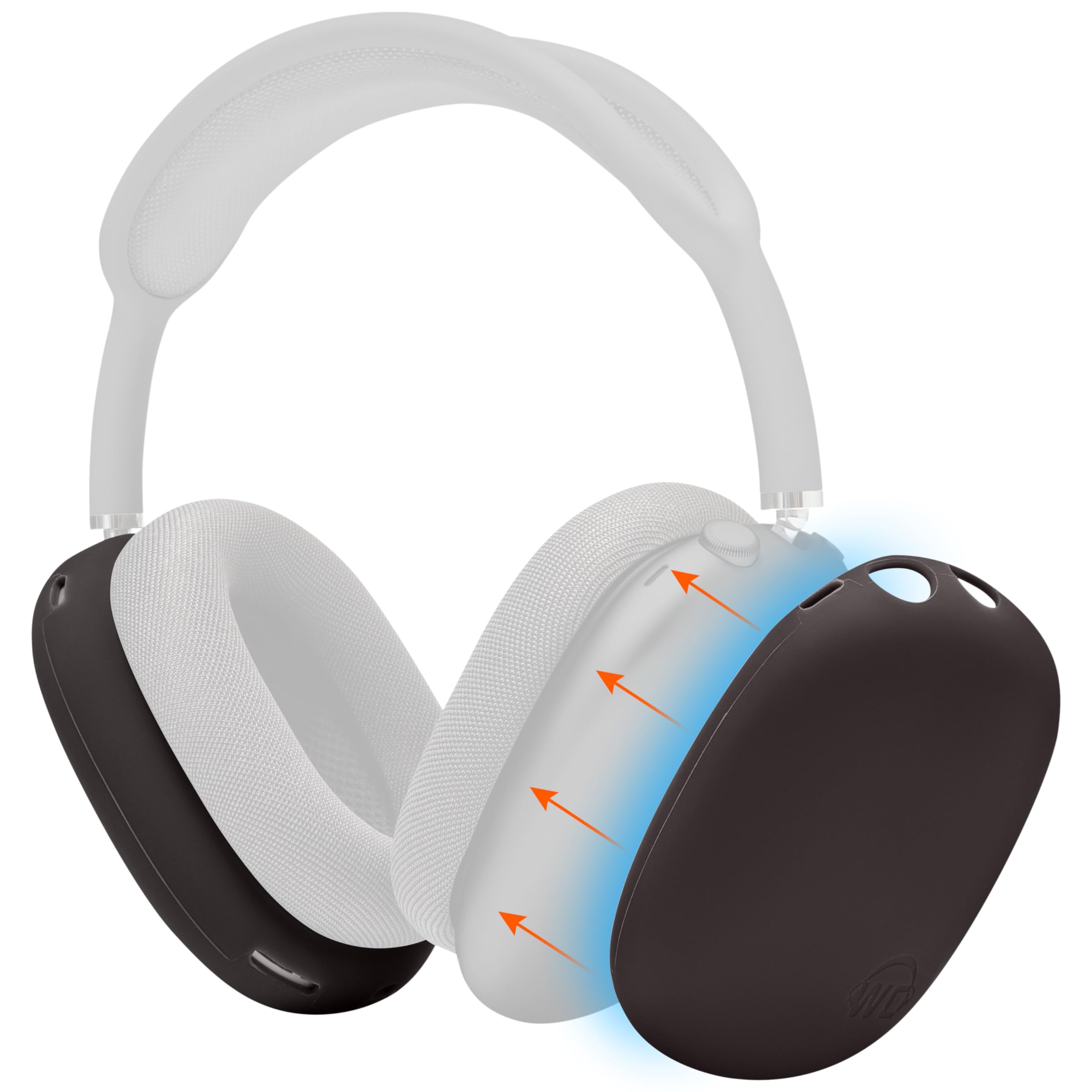 WCShellZ Max - Protective Headphone Exterior Shell Covers for Airpods Max Made by Wicked Cushions | Made with Premium Silicone | Brown