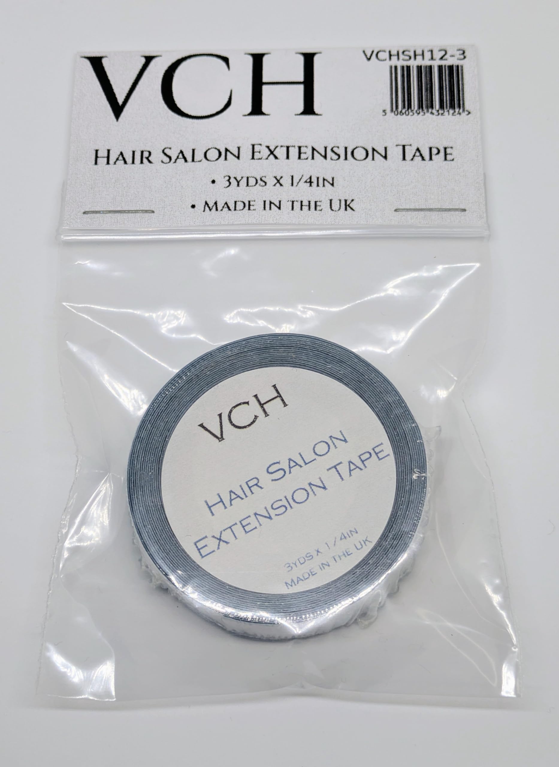 VCH Hair Extension Tape - Extra Strong Roll of Double Sided Clear Tape for Tape-in hair Extensions, Clear with blue liner, 3yd roll - Image 2