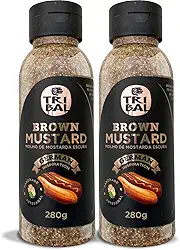 Mostarda Escura Rústica Tipo Alemã, 6 Ingredientes Naturais, Molho Nostálgico, Textura e Sabor Originais, Ideal para Carne de Porco e Batatas, Embalagem de 2 Unidades