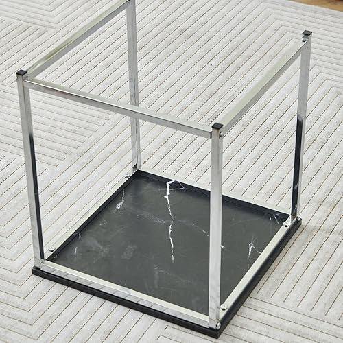 Miniatura 9 de RVEE Juego de 3 mesas auxiliares anidadas, mesa de cóctel rectangular cuadrada central, moderna, soporte para plantas para sala de estar,