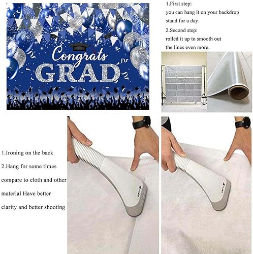 Miniatura 8 de Congrats Grad - Telón de fondo de clase de 2023, felicitación, fiesta de graduación, fotografía, fondo, gorra de soltero, celebración de graduación,