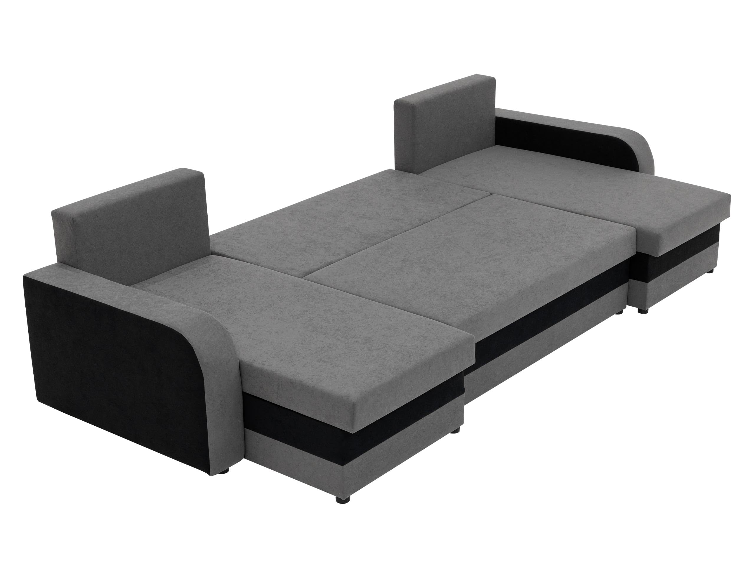 Mirjan24 Ecksofa Kristofer U, Design Eckcouch Couch mit Schlaffunktion, DREI Bettkasten, Wohnlandschaft, Bettfunktion, U-Form Sofa, Seite Universal, Farbauswahl (Margo 227.09)