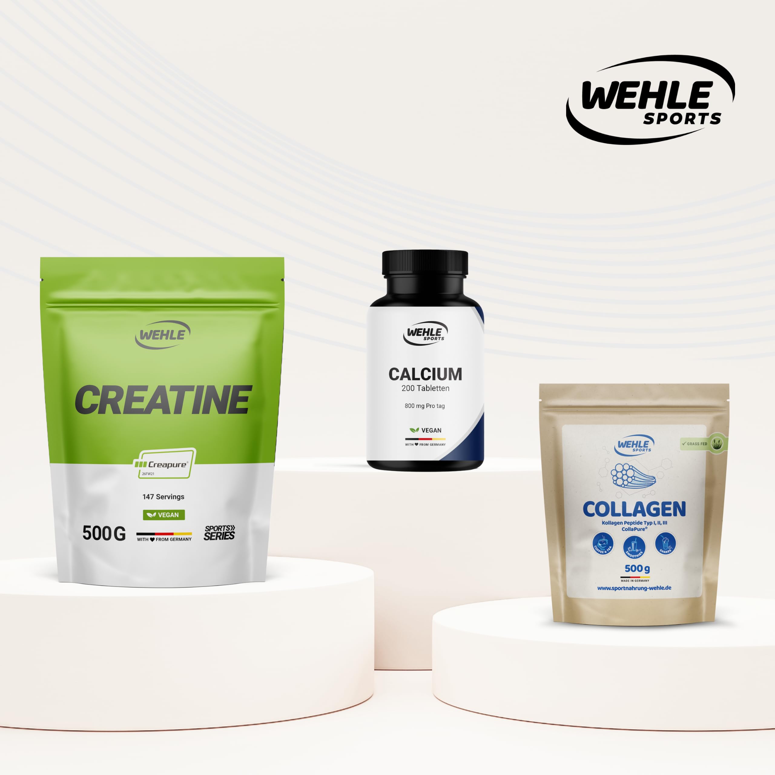 Creapure® Poudre de monohydrate de créatine 500 g - Monohydrate de créatine - Haute dose - Végétalien - Conditionné en Allemagne