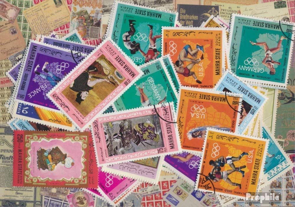 Prophila Collection Aden - Mahra Stato 100 Diversi Francobolli (Francobolli per i Collezionisti)