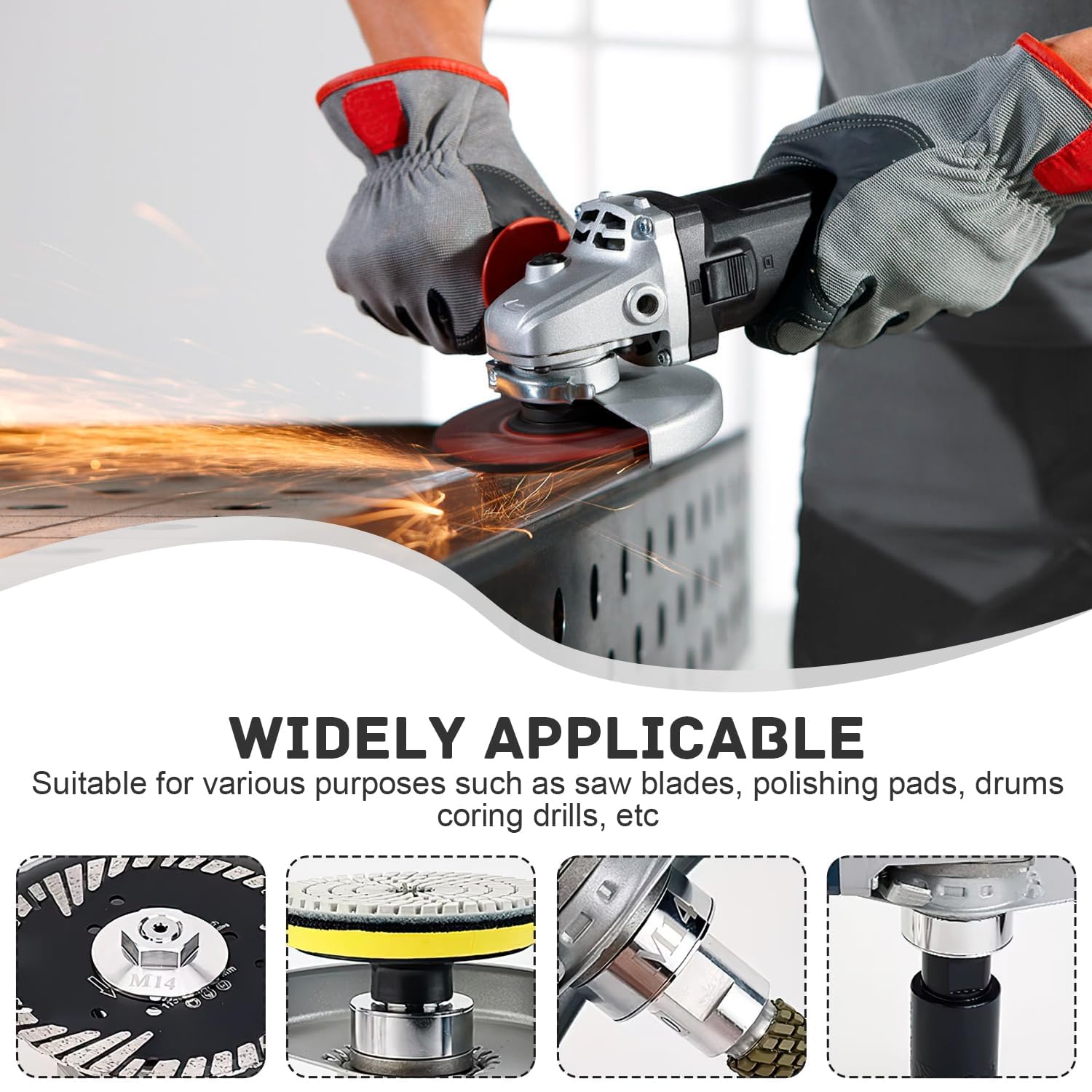 M14 X-lock-adapter, 45 Mm XLOCK Adaptateur En Acier Inoxydable Pour Meuleuse D'angle, Foret à Noyau Diamanté, Lame De Coupe