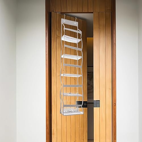 Miniatura 6 de VICASKY Over The Door Hanging Storage Bag Pocket Organizer with Hooks Oxford Cloth Multi-Purpose Shoe and Item Holder for Closet and Wall Space