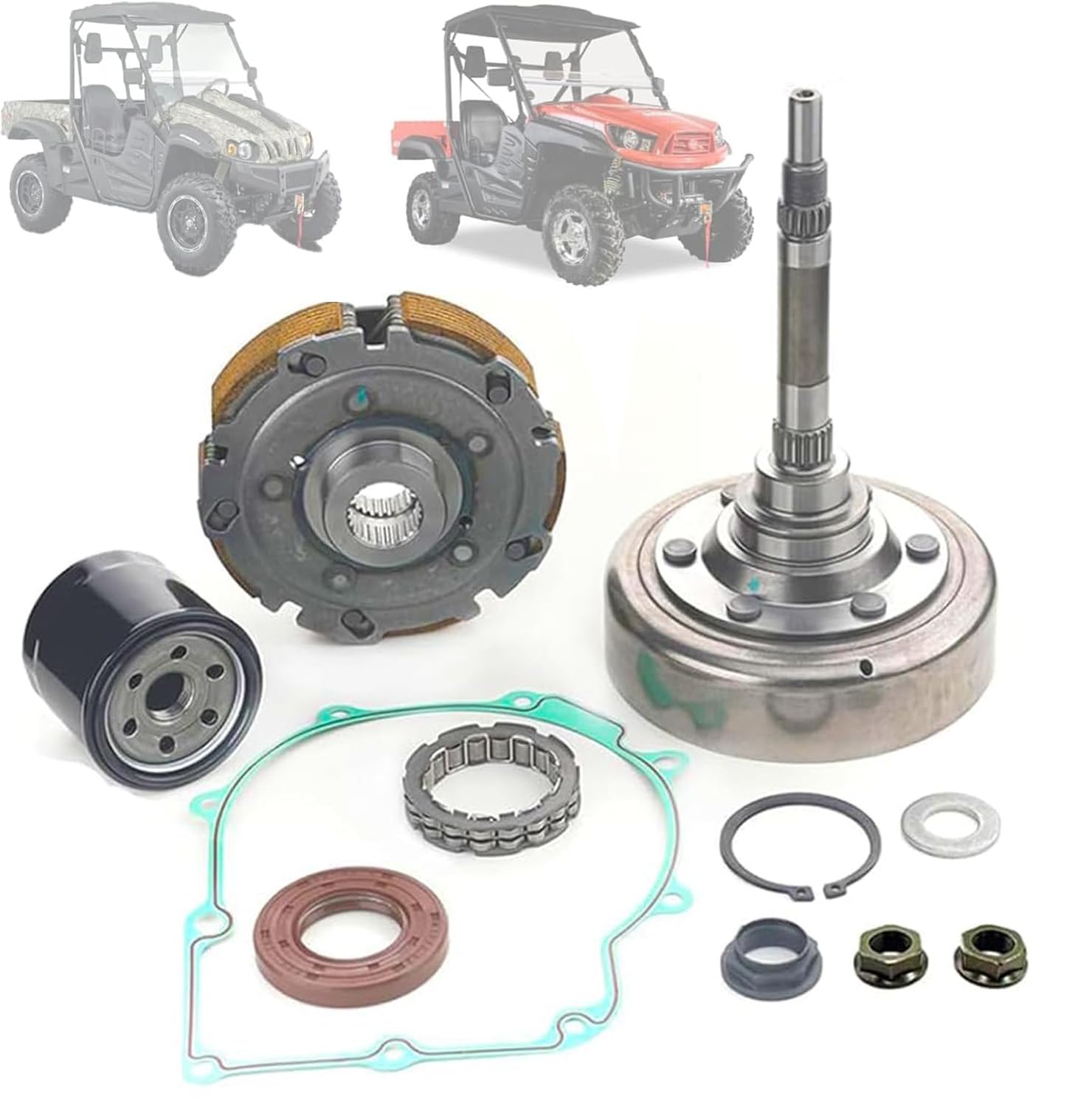 Chikia Hisun 500 700 Wet Clutch Kit Assembly Replacement for Hisun UTV ATV Massimo MSU 500 700 Axis 500 700 Outfitter 500 700 Bennche bighorn Challenger (not for 550/750)