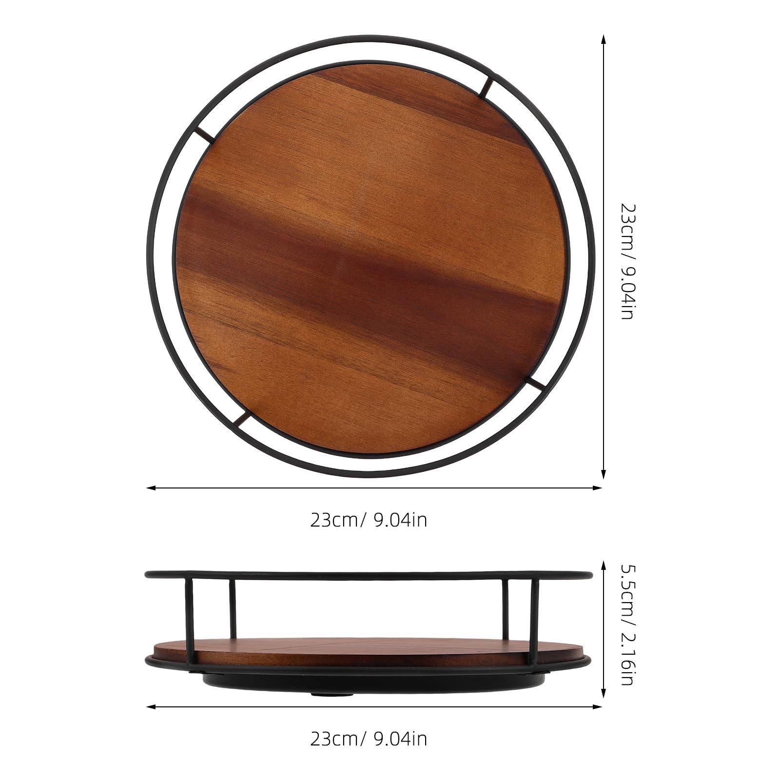 Plato Giratorio y Acabado Natural de Madera Redondo para Especias Diseño Elegante Organizador Versátil y Ahorra Espacio para Cocina y Gabinete