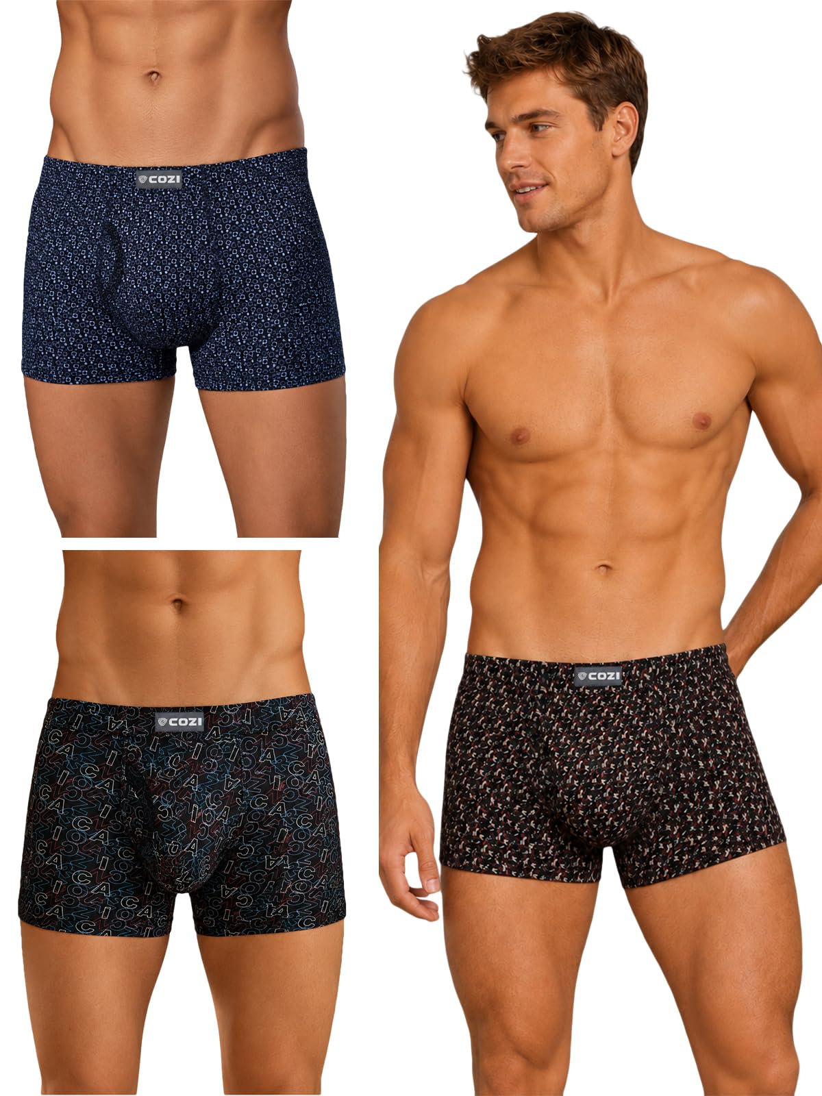 Mens 100% Cotton Printed Mini Trunk | Printed Mini Trunk for Men | Color and Print May Vary | Mini Trunk for Men Pack of 3-image-26