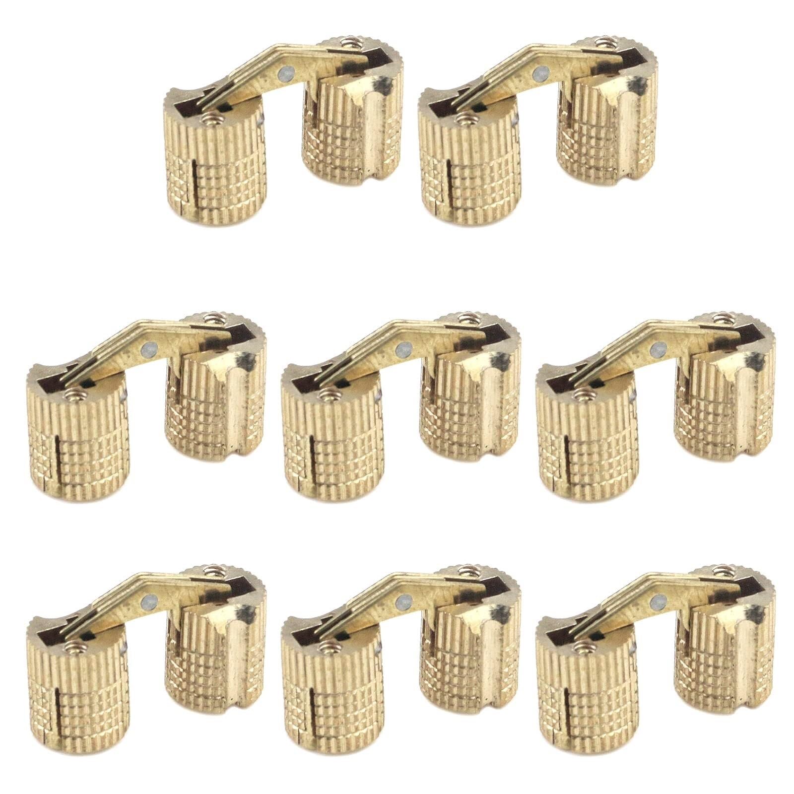 Brass Pivot Drawer Hinge 8PCS Hidden Brass Barrel Hinges 0.315 Inch