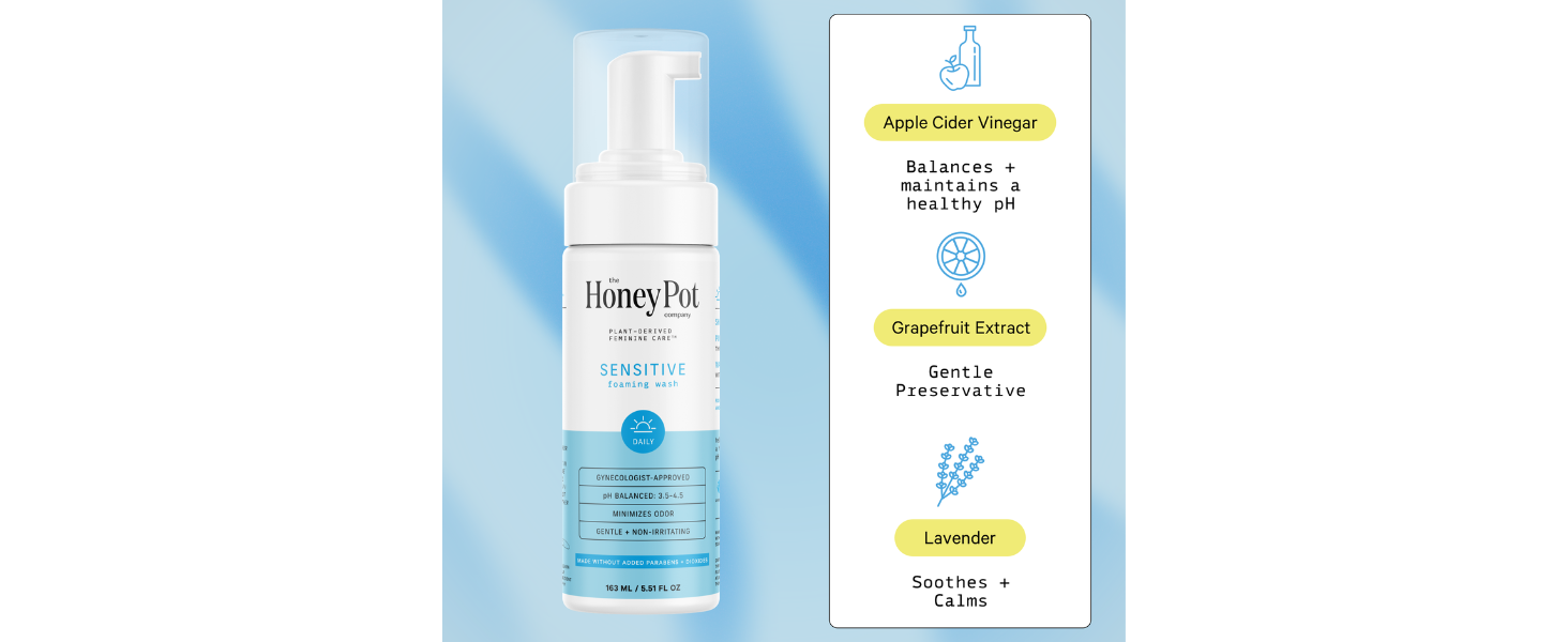 The Honey Pot Company - Sensitive Skin Ritual - Feminine Care Wash & Wipes and Body Wash for Women