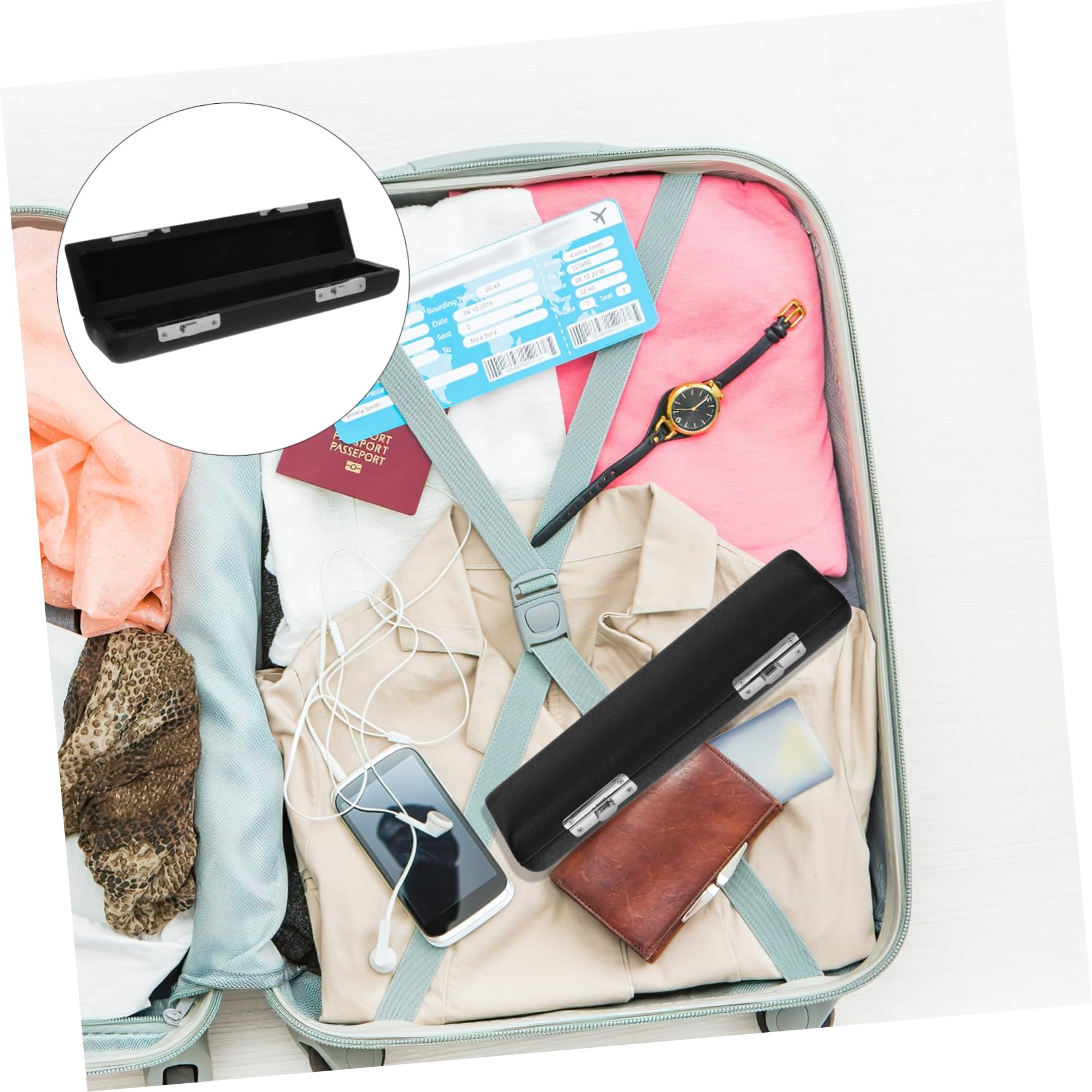 JOINPAYA Flute Box Leather Storage Case Flute Instrument Case Musical Instrument