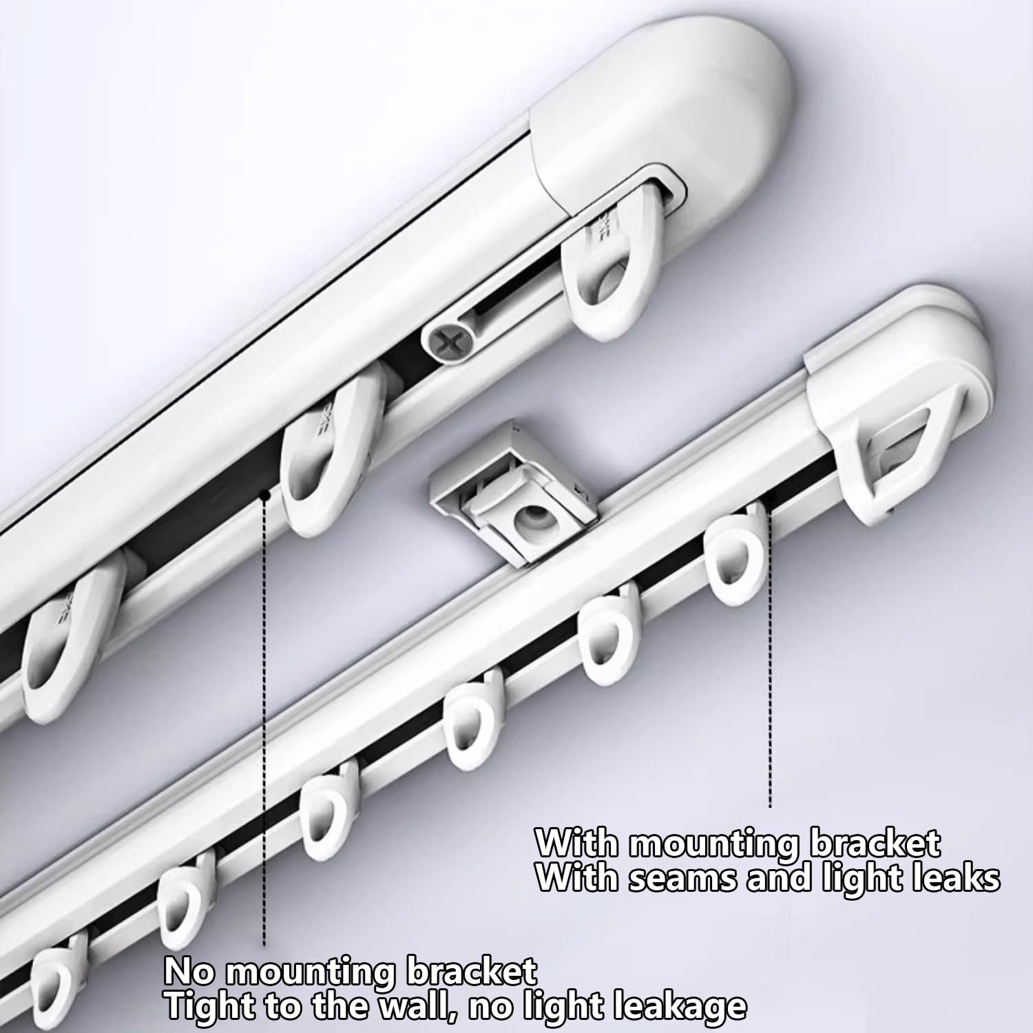 Binario da soffitto regolabile da 2,6 m con rulli silenziosi, asta divisoria perfetta per docce e privacy, ideale per spazi aperti e soluzioni di arredamento per la casa eleganti