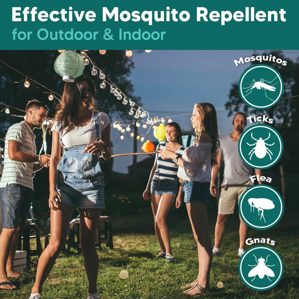 Mosquito Repellent Outdoor Patio, Mosquito Repellent Indoors, Mosquito Away Deterrent for Backyard, Camping, Travel, Outdoor 12-Packs
