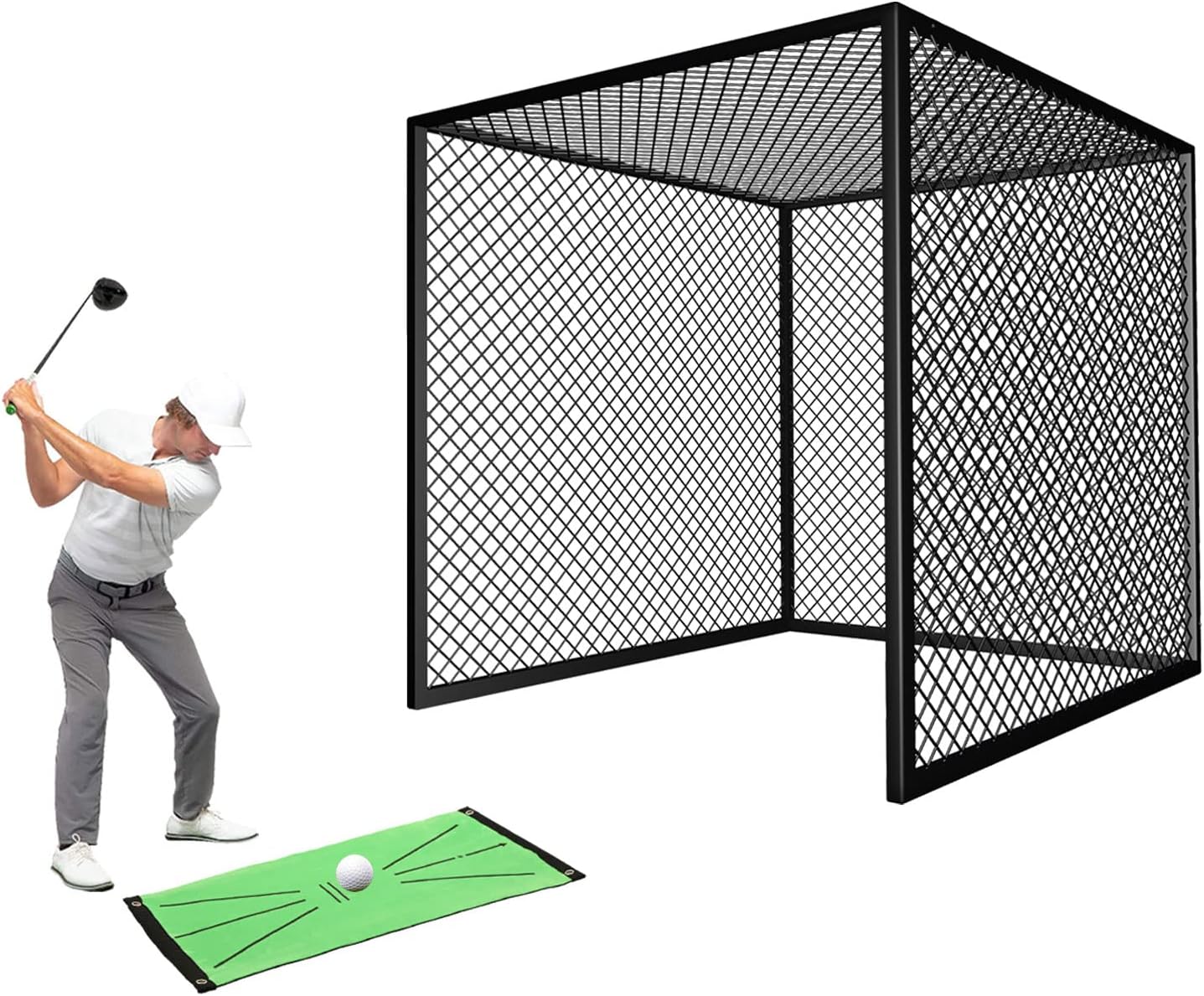 Yaheeda Golf Cage Net 10x10x10ft, Golf Hitting Net for Practice