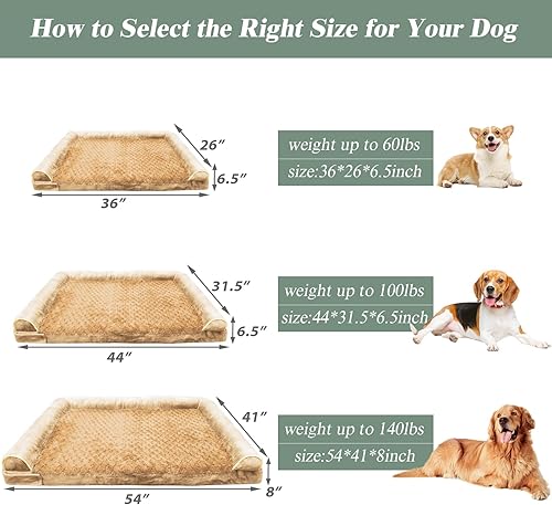 Miniatura 2 de Cama ortopédica para perros grandes, cama extragrande de espuma viscoelástica para gatos con diseño adhesivo, impermeable, con funda extraíble