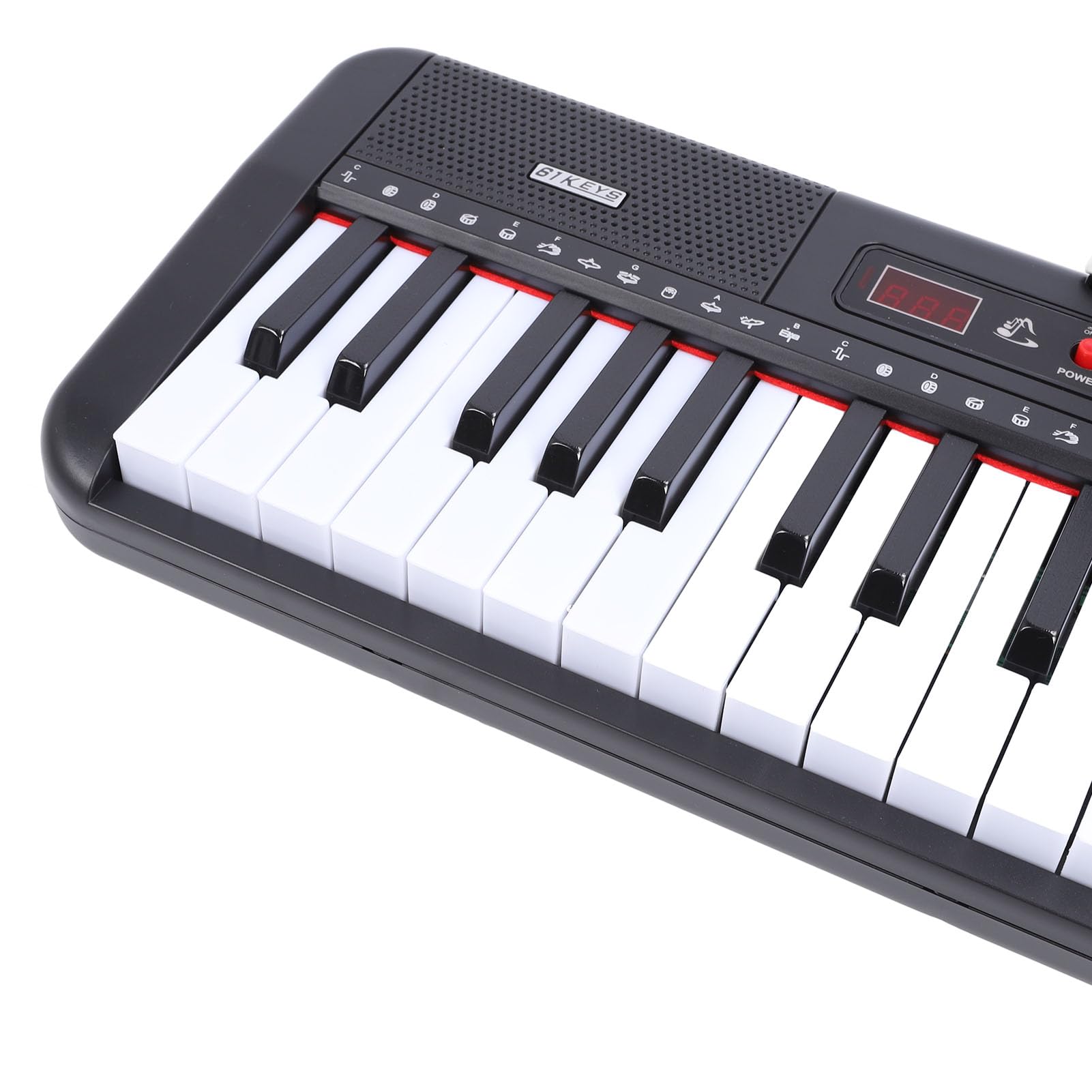 61-klawiszowa Klawiatura Fortepianowa, Elektroniczne Pianino Cyfrowe z Wbudowanym Mikrofonem Głośnikowym Stojak na Arkusze Idealny dla Początkujących Dzieci Dorośli