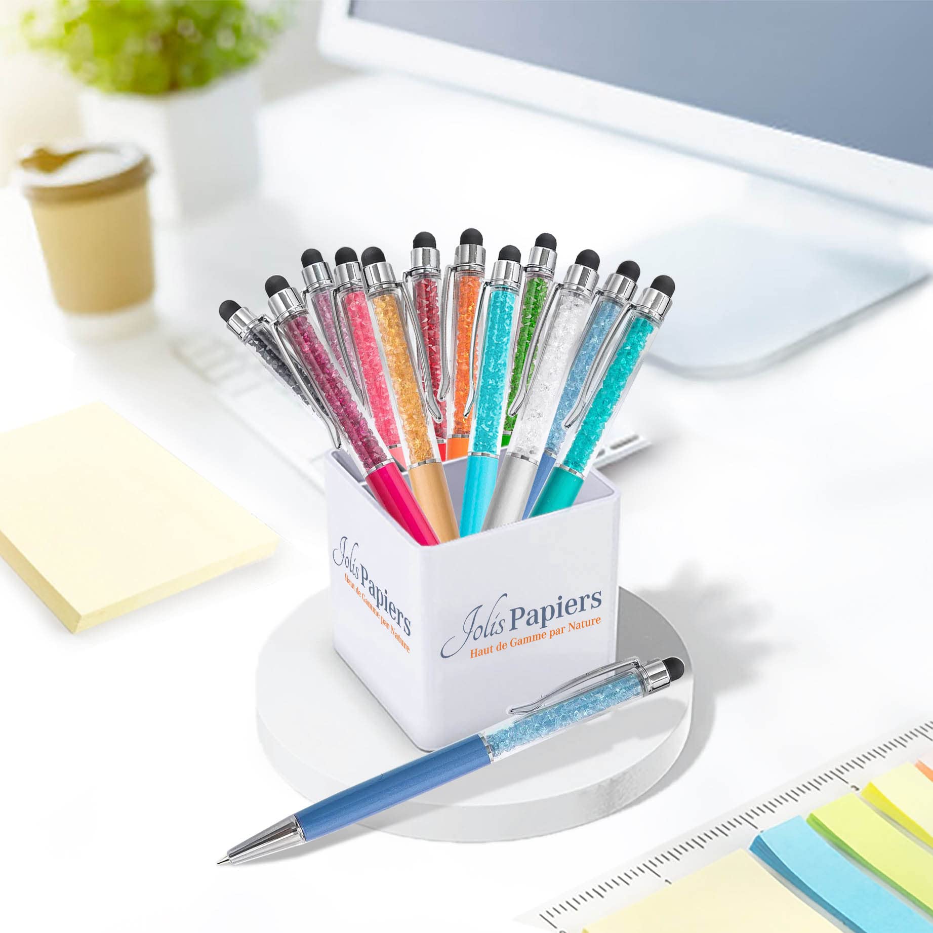 Penna A Sfera 2 In 1 - Con Punta Tattile Per Schermi Touch Ricaricabile Design E 945643