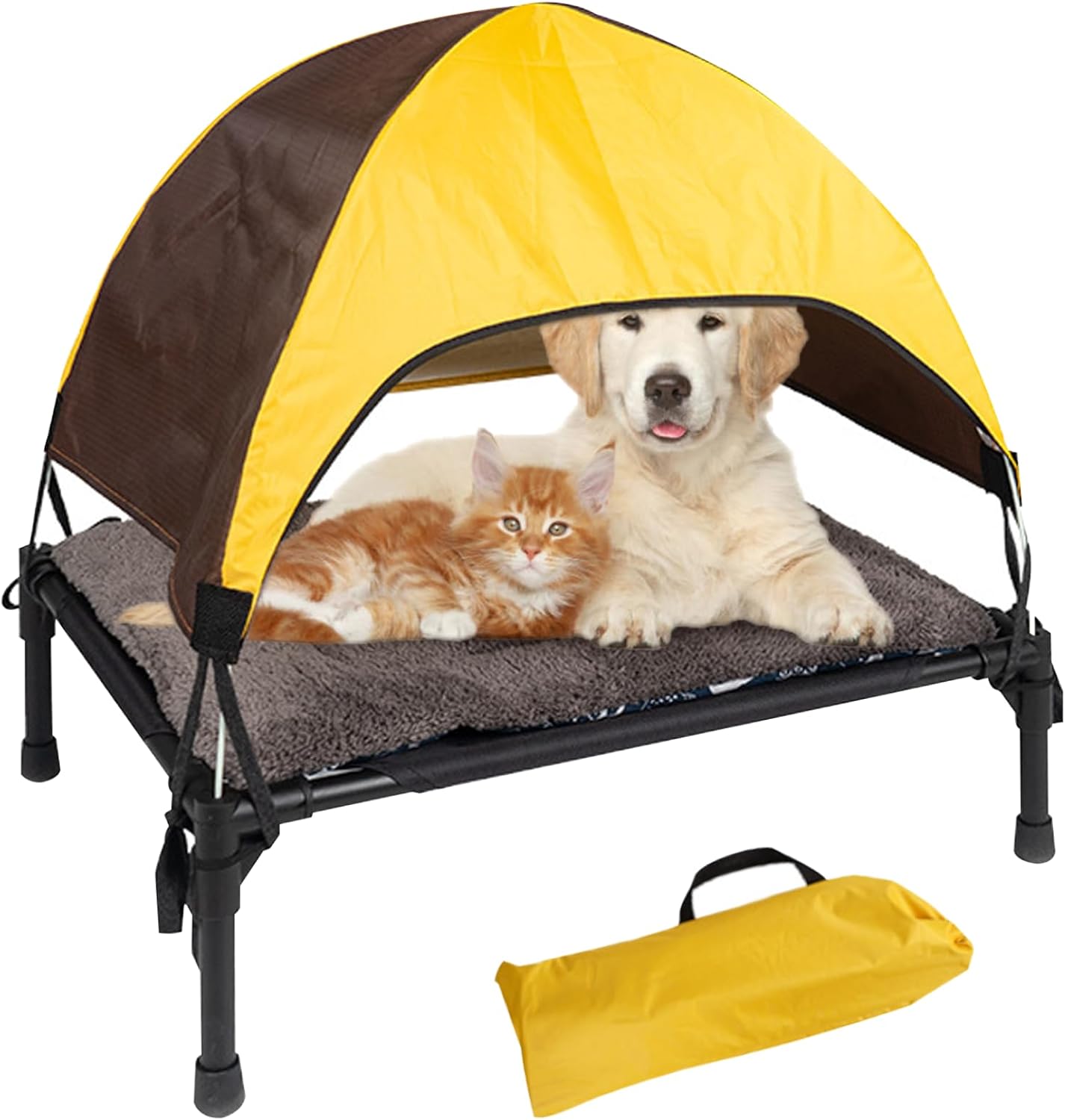 Dog Bed with Canopy for Outside,Sun Shade for Dogs,Dog Cot