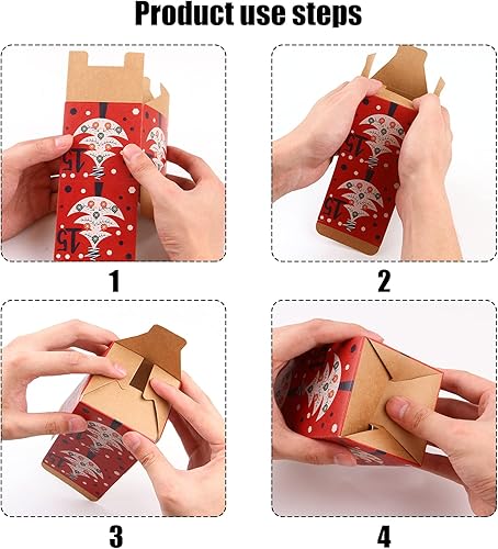 Miniatura 4 de LOKIPA Cajas de calendario de Adviento de Navidad, cajas de regalo de cuenta regresiva de papel kraft de 24 días para niños y familia