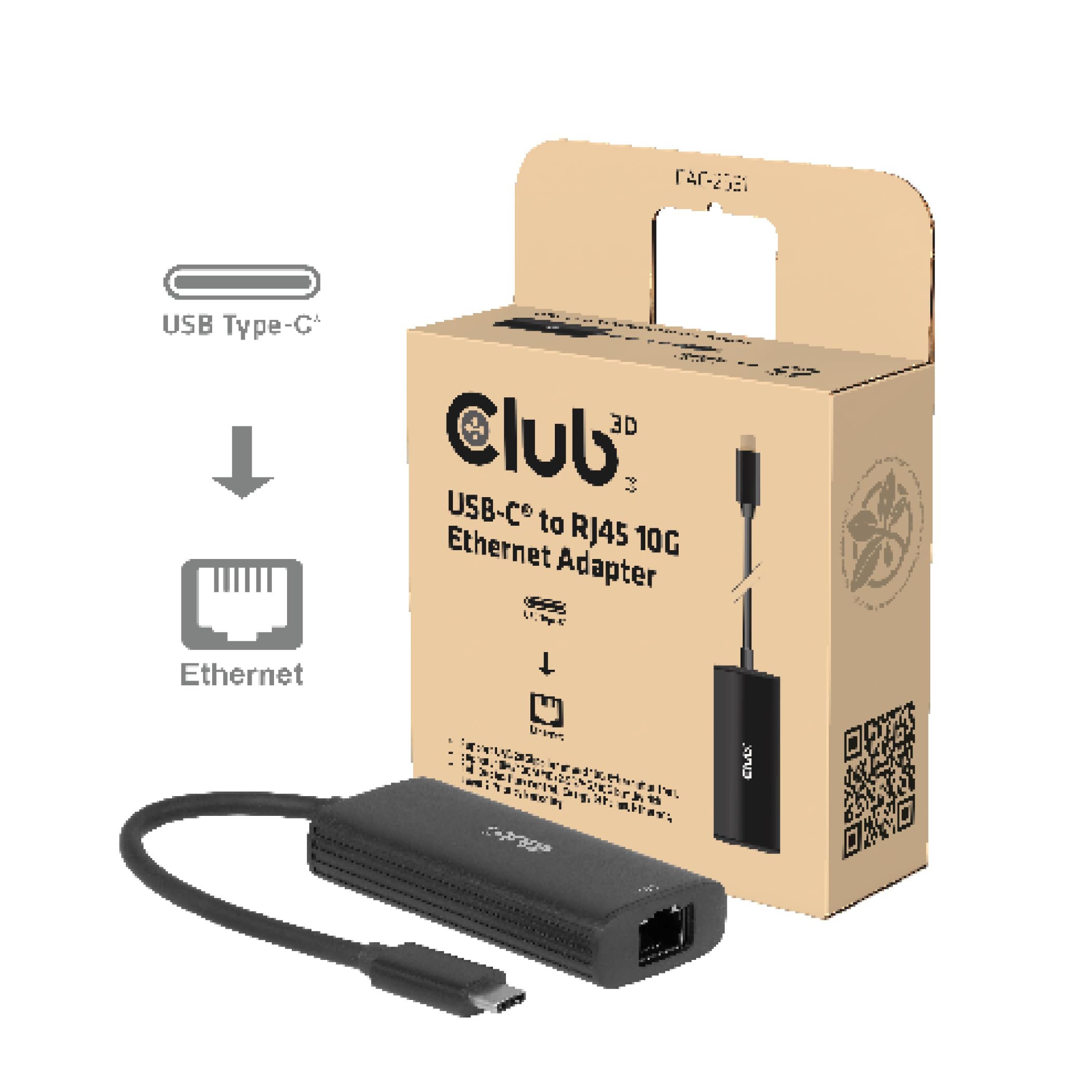 Club3D CAC-2531 USB-C® a RJ45 10G adattatore Ethernet