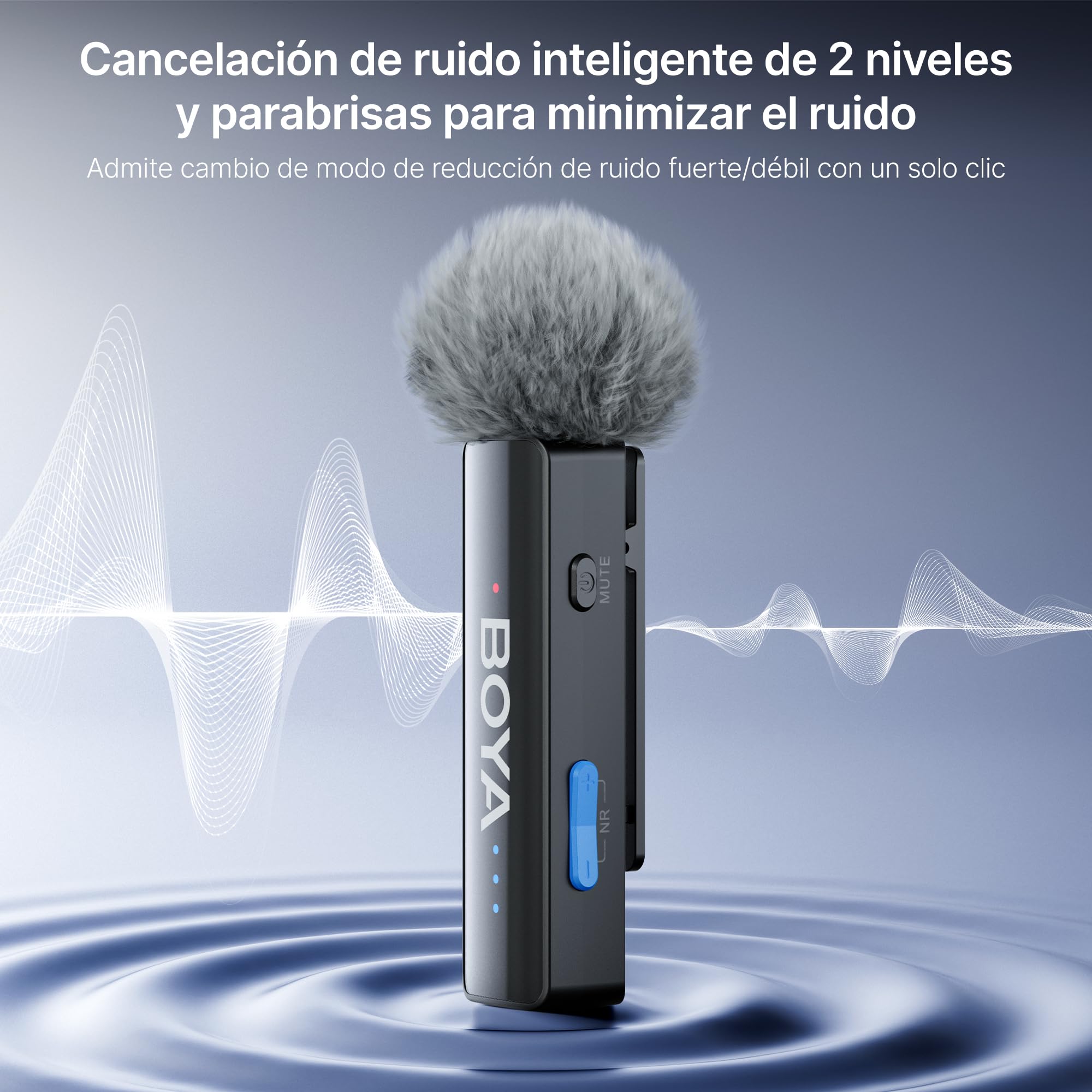BOYA BOYALINK 2 Micrófono Lavalier Inalámbrico para iPhone, Cámara, Android, Mini Micrófono, 48 kHz 24 bit, 1000 ft, 30 h de Uso, reducción de Ruido, Clip on Mic USB-C/Lightning/3.5 mm TRS