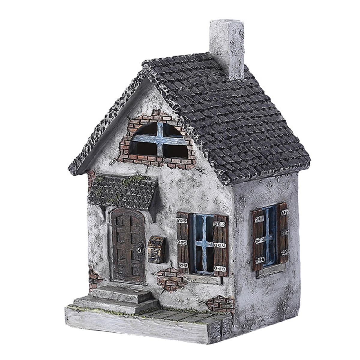 Yardenfun Casetta da Giardino in Resina Decorativa a Forma di Casa, Ornamento Unico e Realistico per Balcone e Giardino, per Decorazioni Esterne