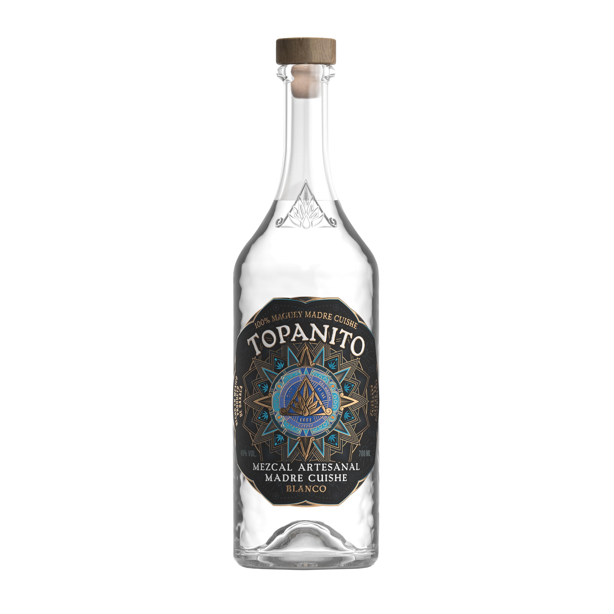 Topanito Mezcal Artesanal Blanco 100% Maguey Madre Cuishe 49% Vol. 0,7l