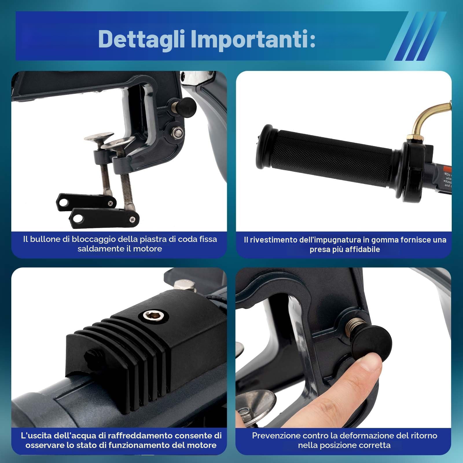 MINRS Motore fuoribordo a benzina, 3,5 Ps, 2 tempi, 49 cc, motore fuoribordo professionale, raffreddamento a mezza acqua, raffreddamento a metà aria, risparmio di carburante, avviamento manuale per