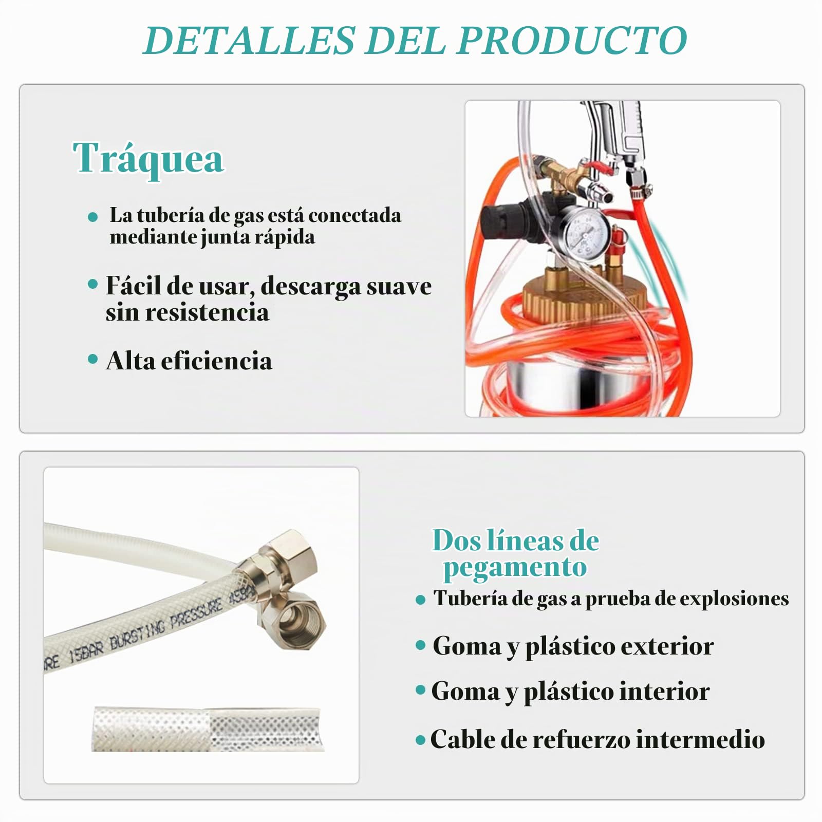 YJINGRUI 2L Tanque de Presión Pintura con Pistola Pulverizadora Manguera Regulador de Presión para Pintura Multicolor de Látex Pintura Industrial Comercial(tamaño de Boquilla: 1,8 mm)