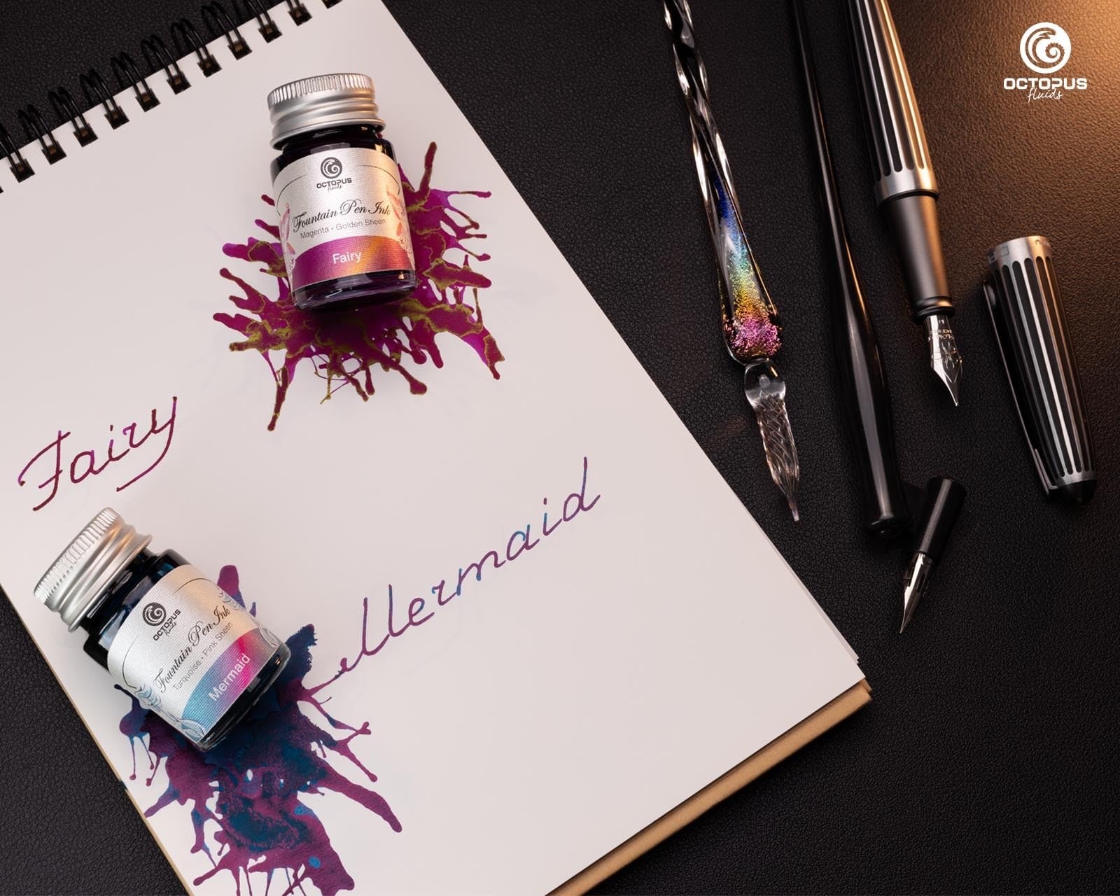 Sheen Ink Set 2, Zweifarb-Schreibtinten für Füllhalter, 6 x 10 ml