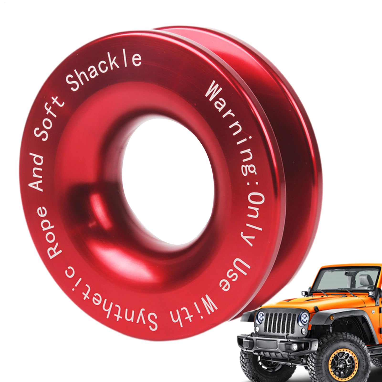 Snatch Ring Umlenkrolle Stahlseil Winch Recovery Ring Weicher Schäkel-Bergungsring