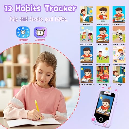 Miniatura 6 de Regalos de teléfono inteligente para niños, juguetes para niñas y niños de 3 a 8 años, juguetes de aprendizaje con juegos educativos, ideas de