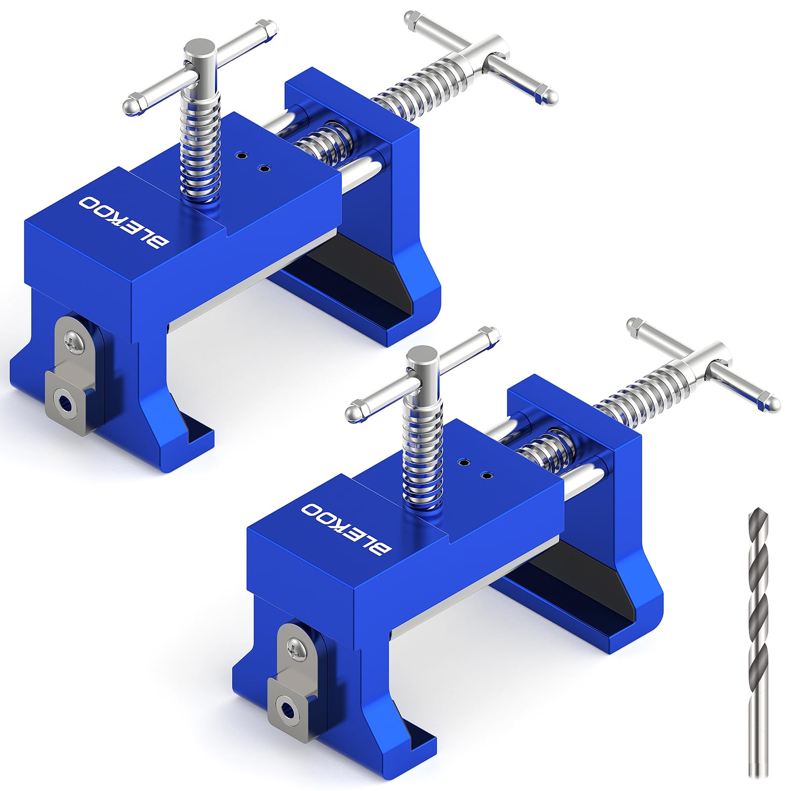 BLEKOO 2 Pack Cabinet Clamps for Installation, Solid Drilling Tool With Pilot Hole Guide
