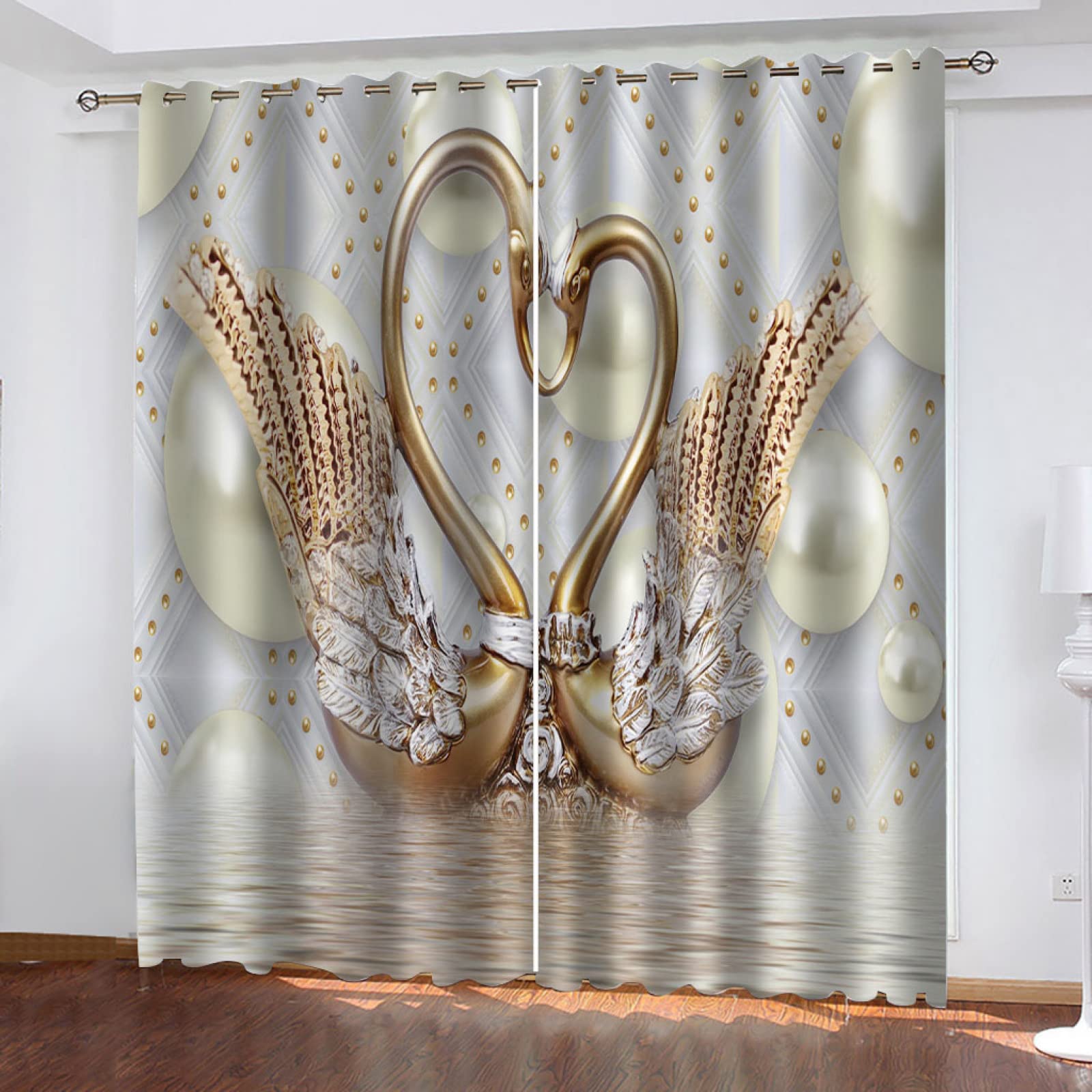 Vorhang Blickdicht Verdunklungsvorhänge Gardienen 2-SetTier 150x166cm