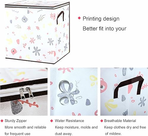 Miniatura 4 de Paquete de 3 bolsas de almacenamiento extra grandes de 100L140L180L, bolsa de almacenamiento de edredón, organizador de clóset y almacenamiento