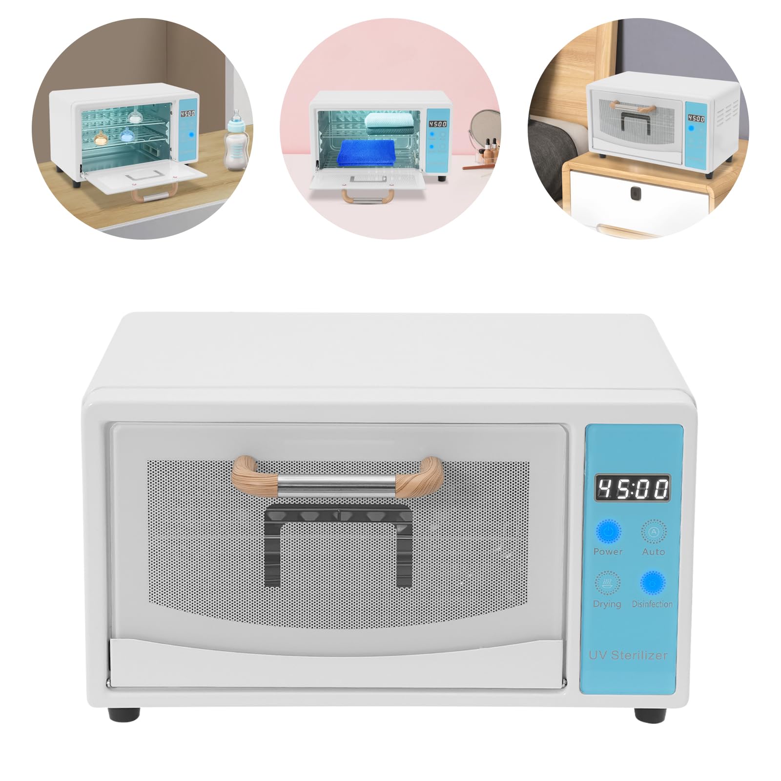 Sterylizator, sterylizator UV z regulacją timera, 160 W, sterylizator na sucho, duża pojemność, cyfrowy wyświetlacz, technologia suszenia gorącym powietrzem do salonu piękności