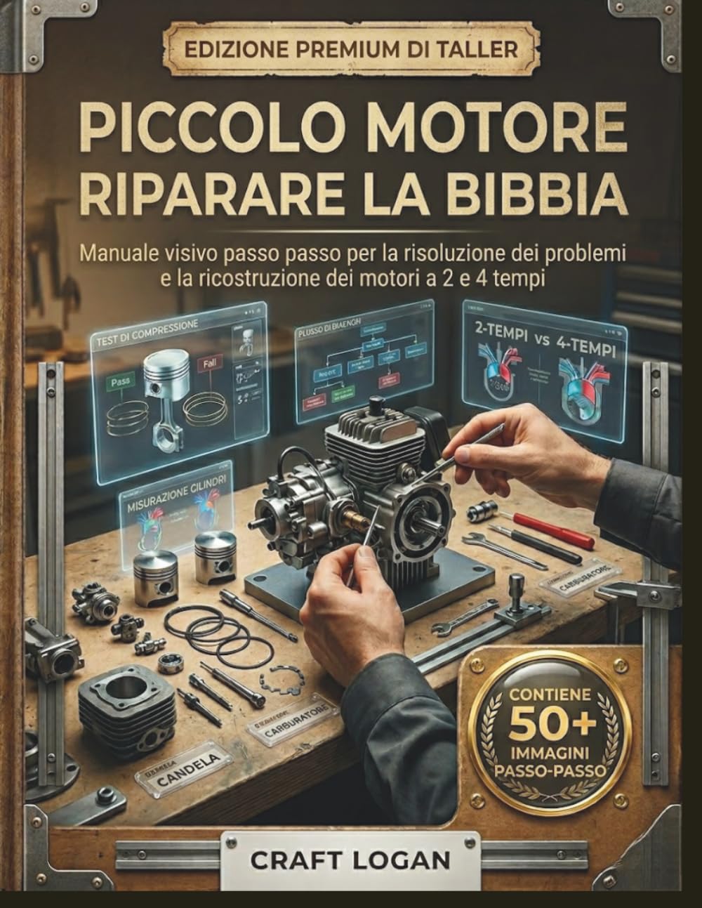 Piccolo motore Riparare la Bibbia: Manuale visivo passo passo per la risoluzione dei problemi e la ricostruzione dei motori a 2 e 4 tempi