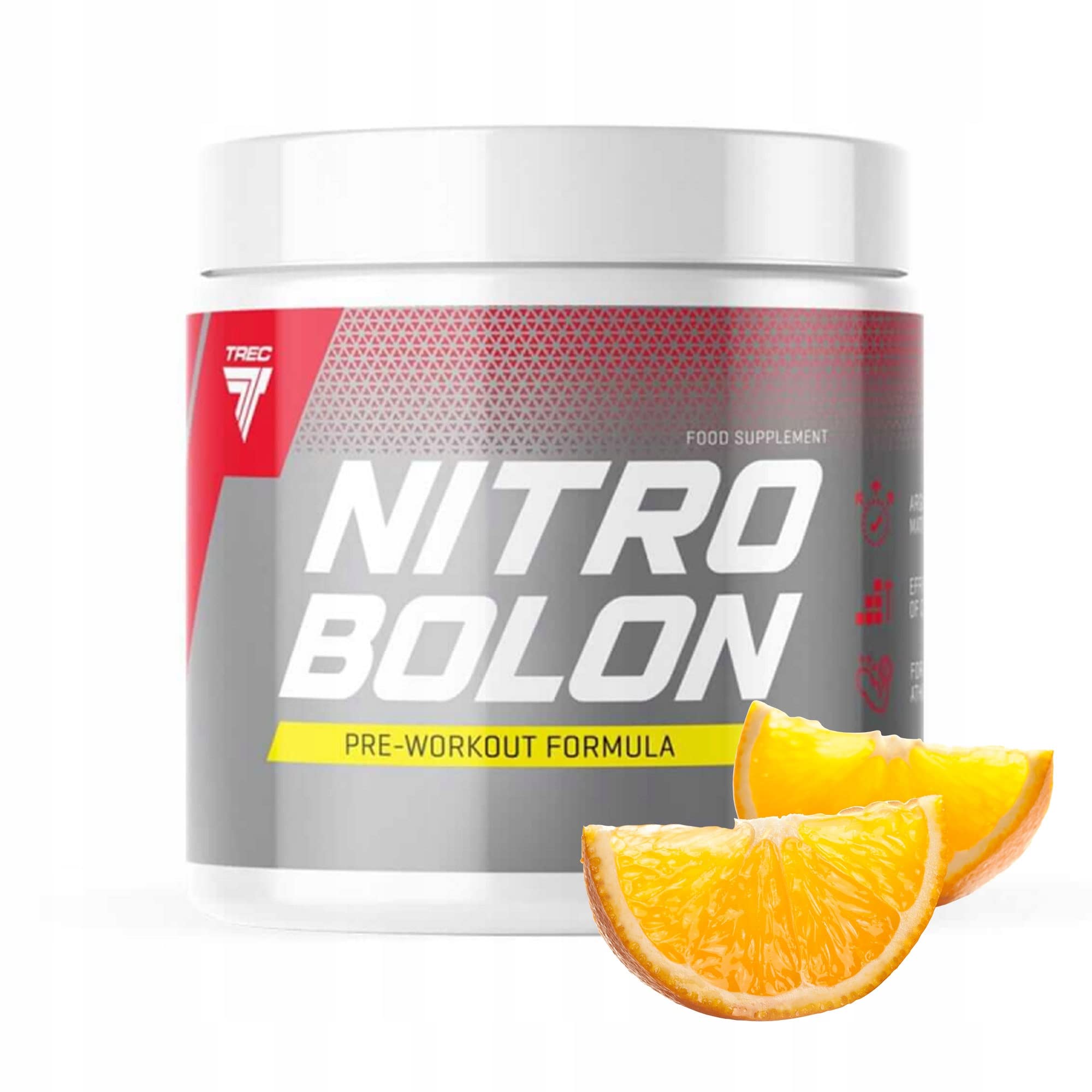 Trec Nutrition Nitrobolon - Advanced Pre-Workout Formula with Creatine Stack, Performance Enhancer, Boosts High Intensity Workouts & Rapid Absorption (300g, Orange)