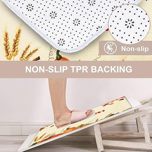 Miniatura 7 de Juego de cortinas de ducha de otoño con tapa de inodoro y alfombras antideslizantes, 4 cortinas de ducha para baño, calabaza naranja, hojas de arce,